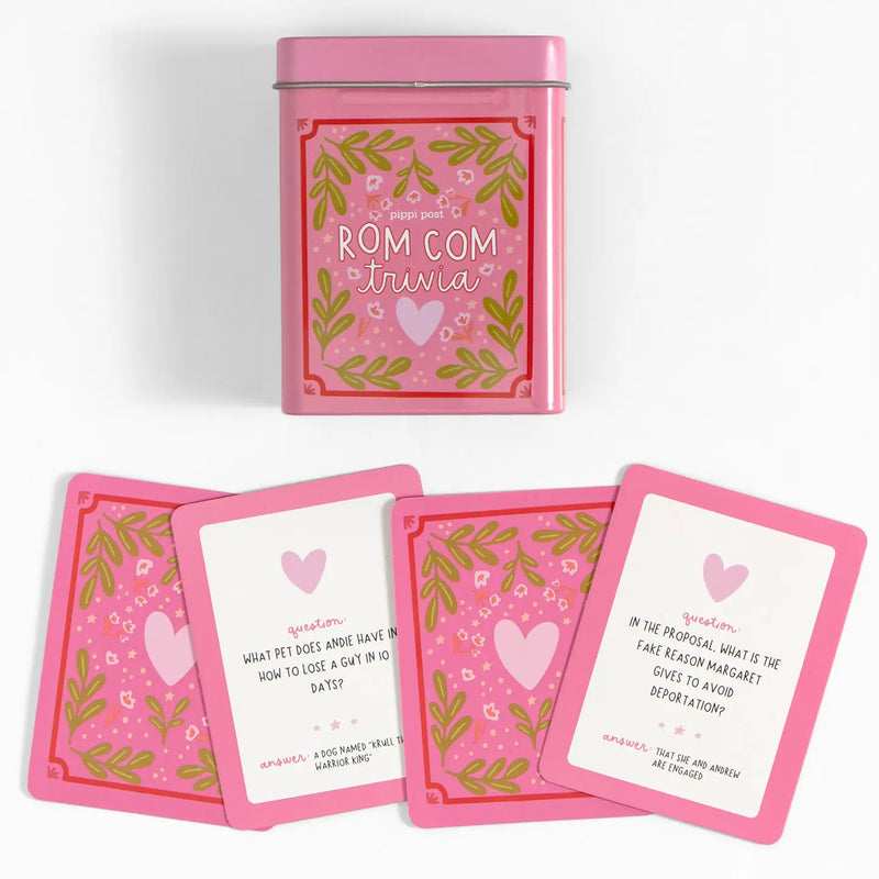 Rom Com Trivia Game | Deck of Cards + Storage Tin