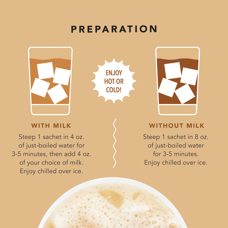 Boba Tea Brown Sugar Box of 12 Wrapped Pyramid Sachets