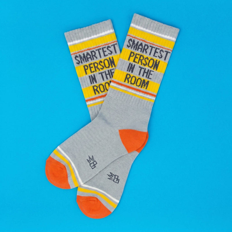 Smartest Person In The Room Gym Crew Socks