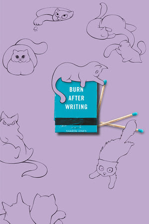 Burn After Writing (Purple With Cats) cover