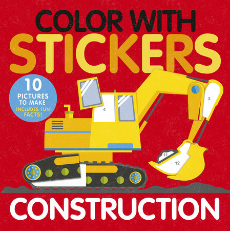 Color with Stickers: Construction cover