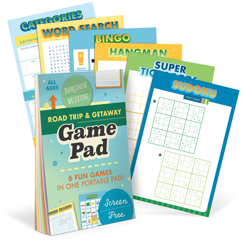 Roadtrip & Getaway On-The-Go Game Pad, Travel Cards