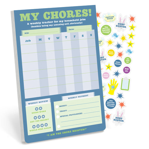 My Chores Weekly Tracker Pad Can-Do Pad