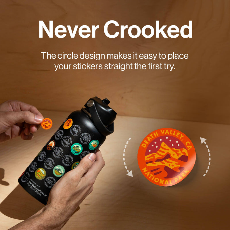 National Parks Insulated Sticker Bottle 32oz: Off-White