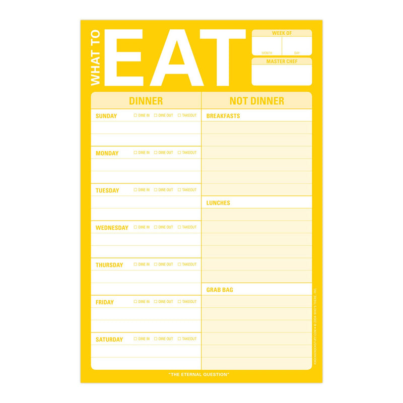 What to Eat Pad with Magnet (Yellow)