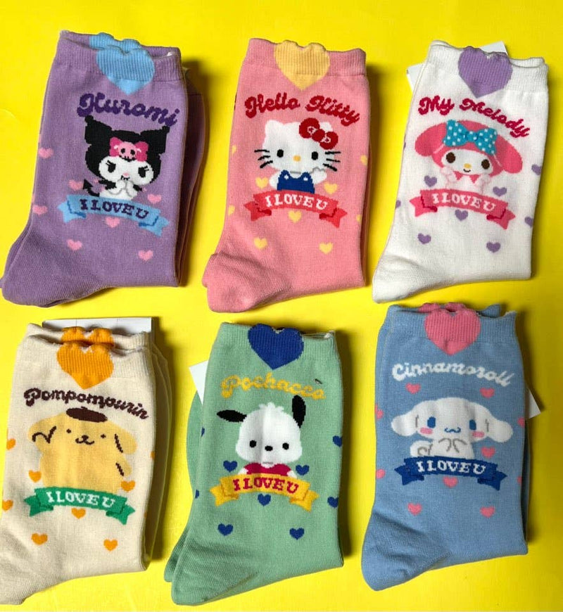 Sanrio New Heart Mark Cotton Ultra Soft Ankle Socks: Hello Kitty