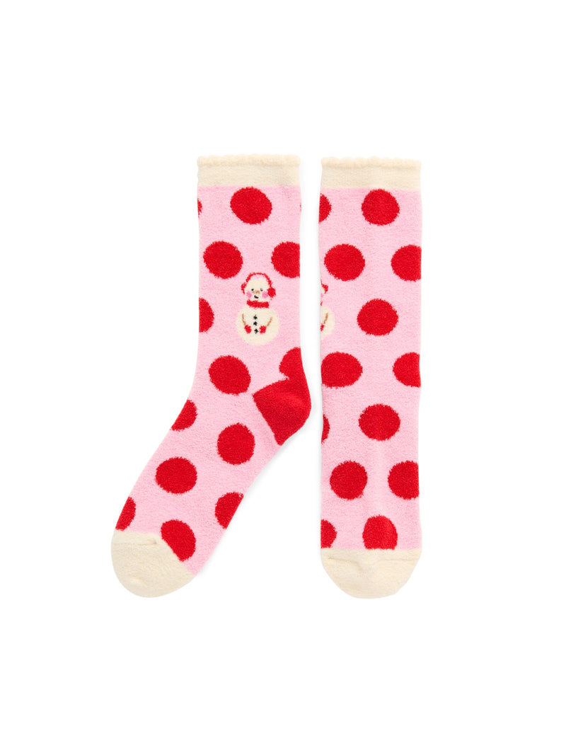 Snowman Socks | Pink
