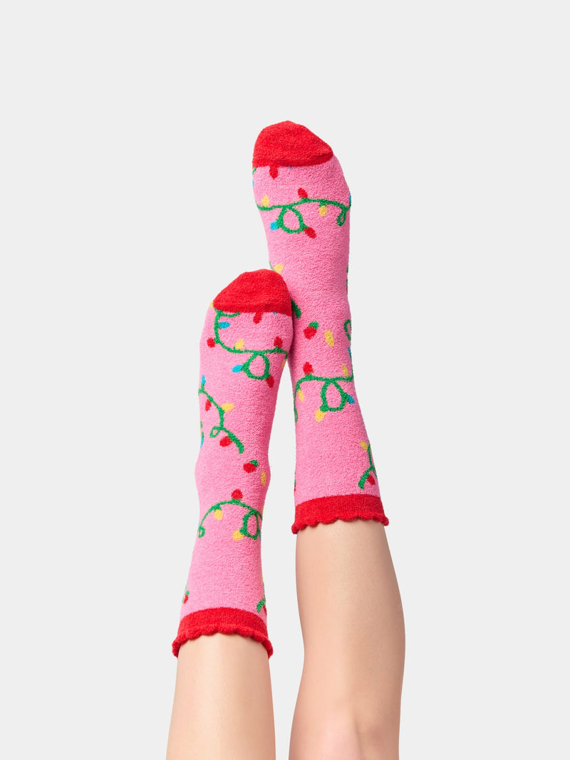 String Lights Socks | Pink