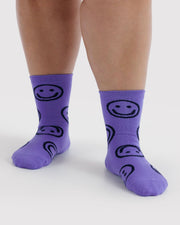 Crew Sock Lavender Happy