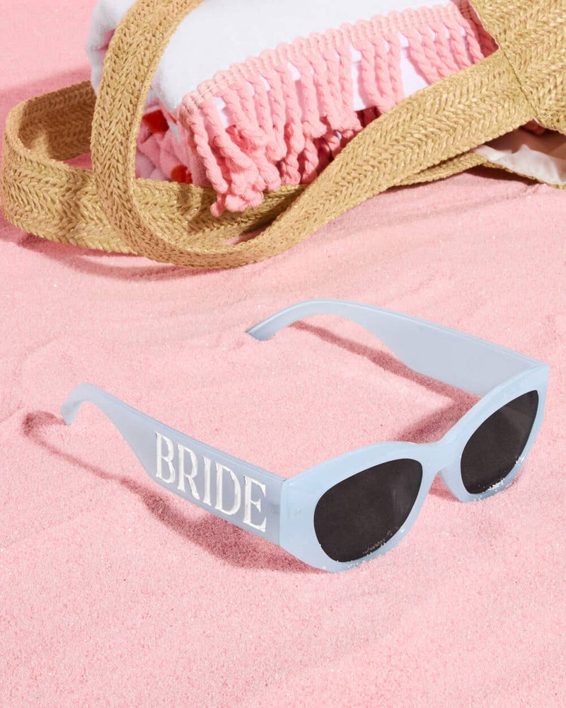 Blue Bride Sunglasses | bachelorette party bride sunnies