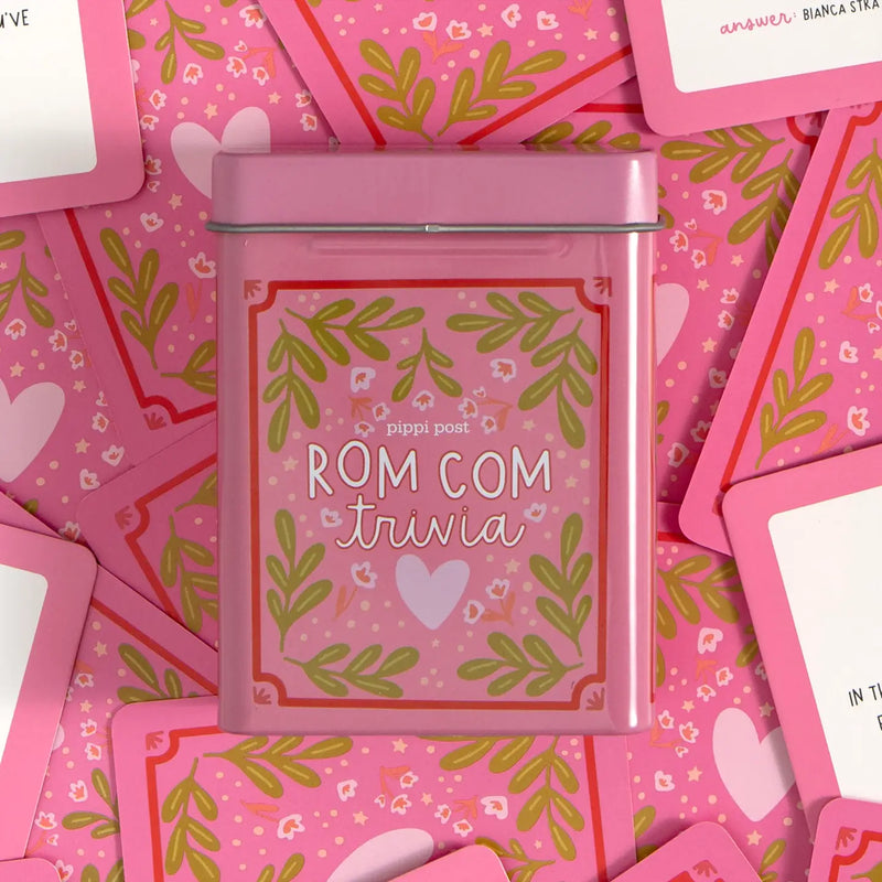 Rom Com Trivia Game | Deck of Cards + Storage Tin