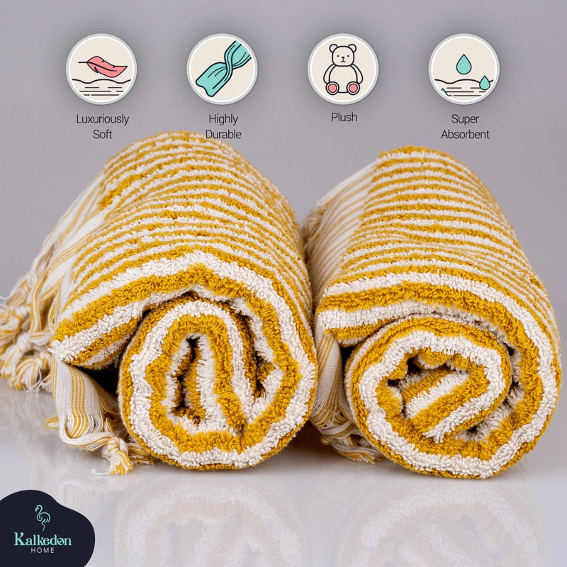 Handwoven Hand Towel |Bath Towel| Kitchen Towel | Oversized: Blue / Hand Towel