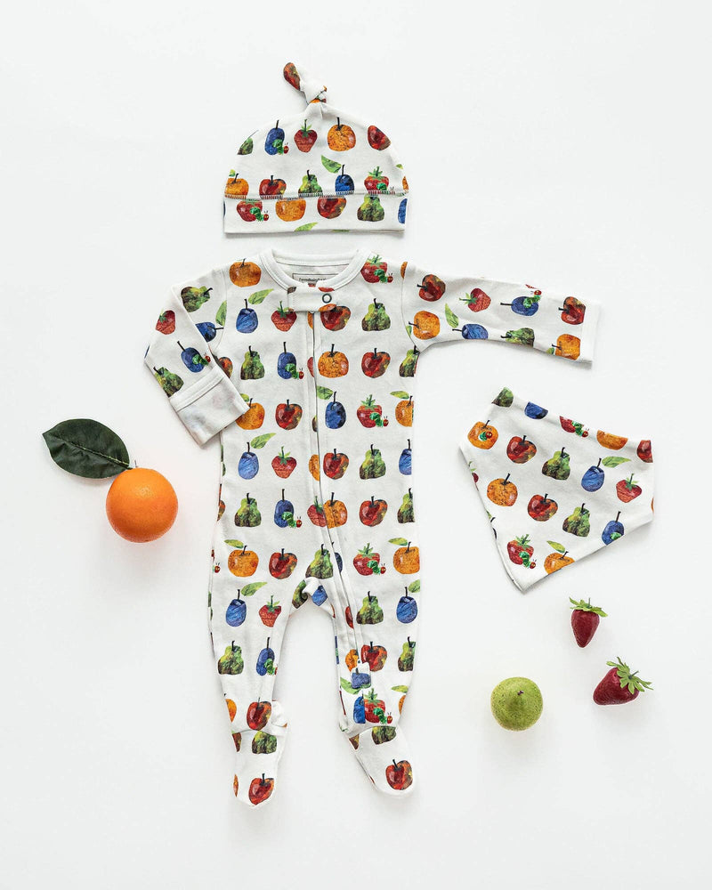 Fruit | Organic Zipper Footie: 6-9m