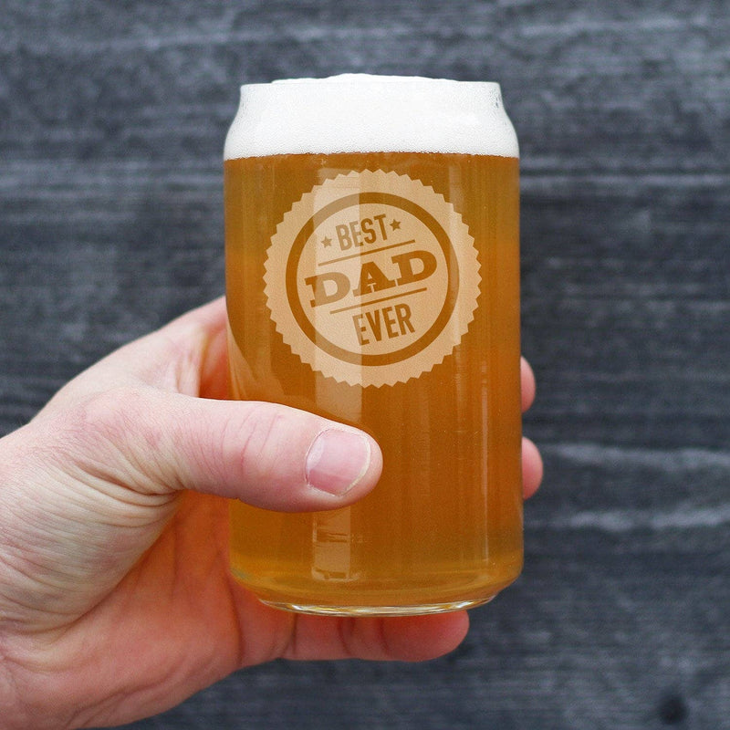 Best Dad Ever Beer Can Pint Glass - Father's Day Gifts