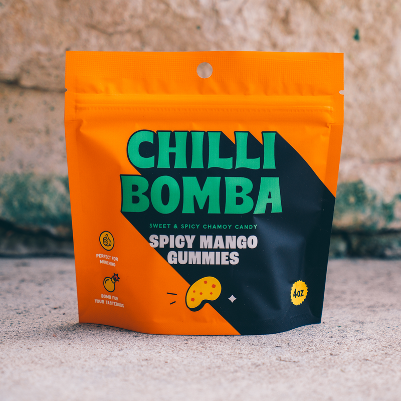 Chilli Bomba Spicy Mango Chili Chamoy Candy 4oz /12ct