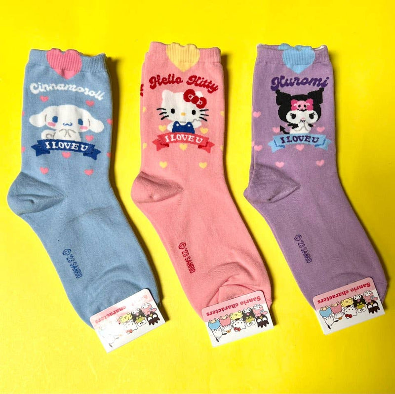 Sanrio New Heart Mark Cotton Ultra Soft Ankle Socks: Hello Kitty