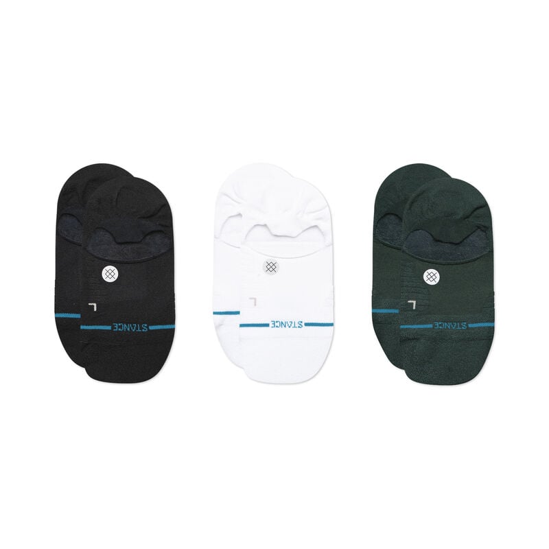 LIGHT PERFORMANCE NO SHOW SOCKS 3 PACK-BLACK