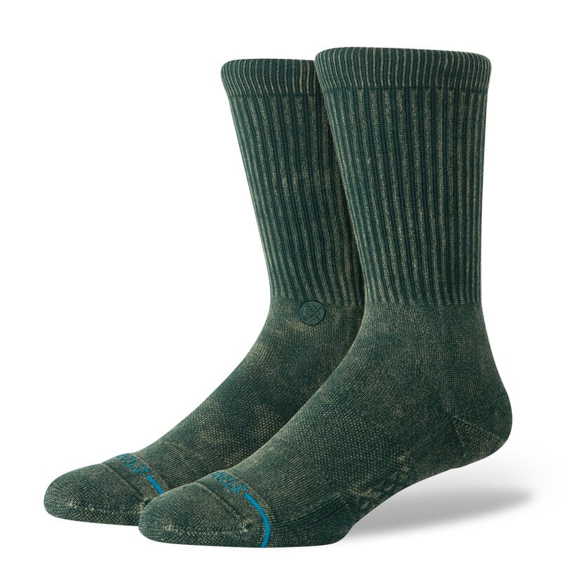 ICON DYED CREW SOCKS IN PINE