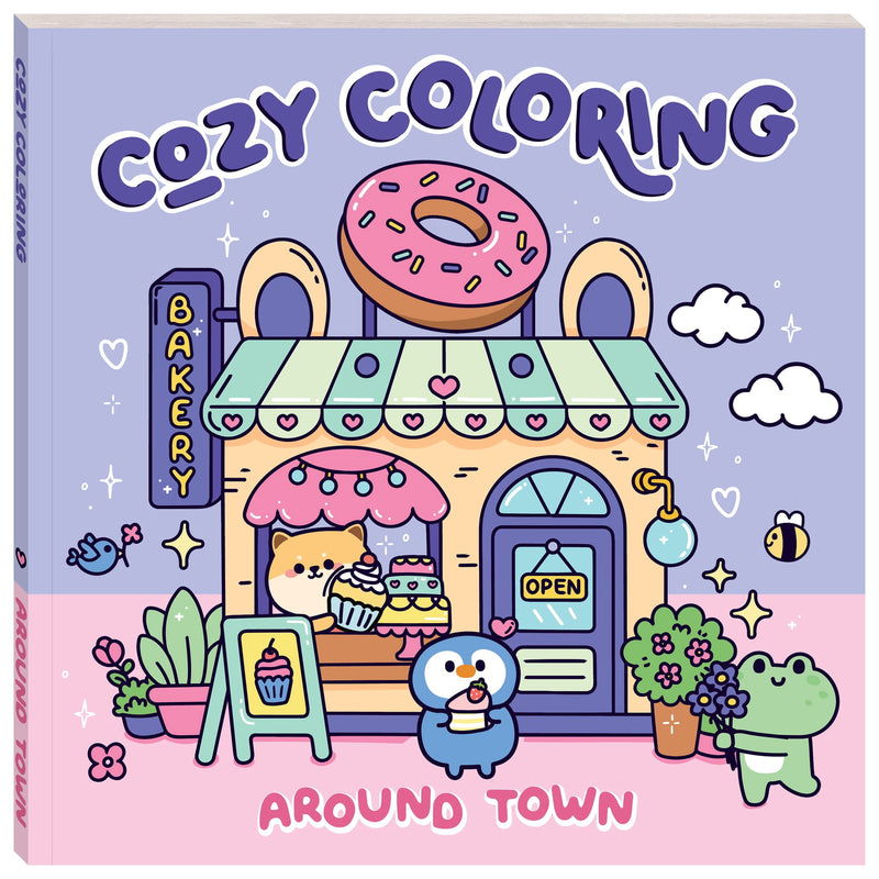 Art Maker Cozy Coloring Around Town book cover