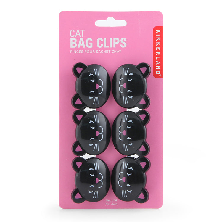 Cat Bag Clips in use on a snack bag
