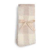 CozyChic® Buffalo Plaid Socks in Stone Multi, gift bow
