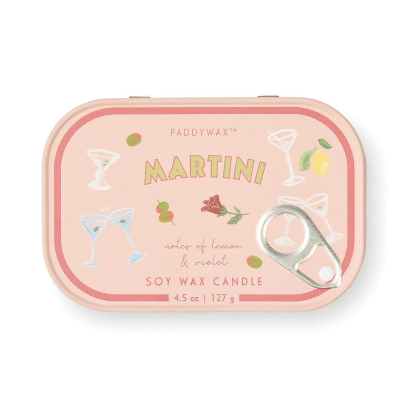 Martini Bistro 4.5 oz tin candle