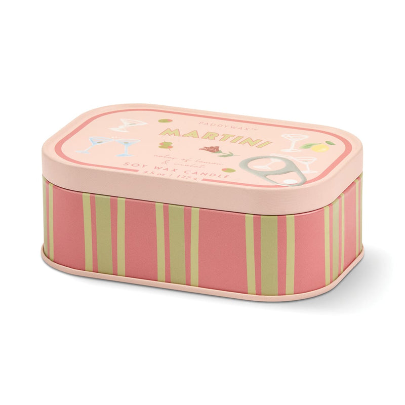 Martini Bistro tin candle with lid