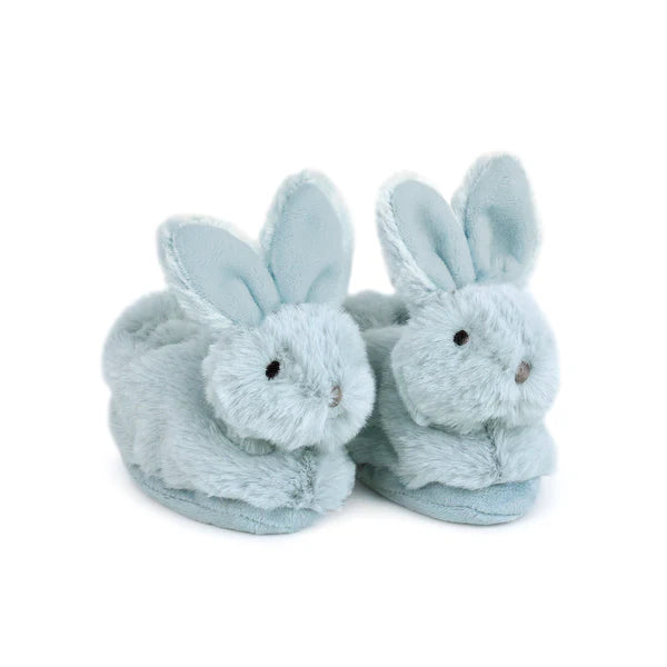 Mon Ami Baby Bunny Booties in blue