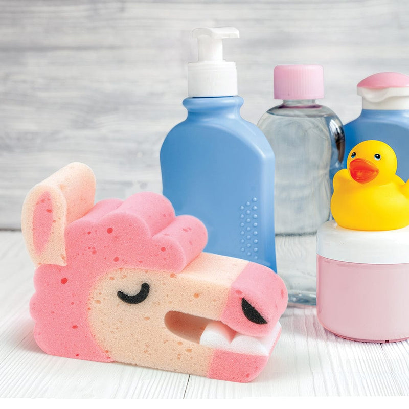 Bath Biters | Kids' Bath Sponge | Llama