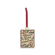 Ceramic Book Ornament, Twelve Days of Christmas