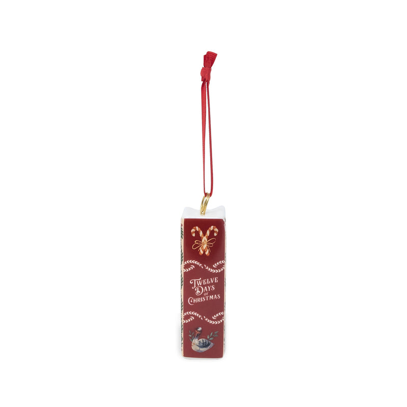 Ceramic Book Ornament, Twelve Days of Christmas