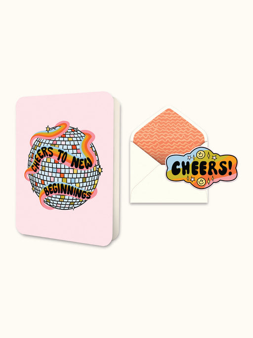 Cheers To New Beginnings Deluxe Greeting Card - LOCAL FIXTURE