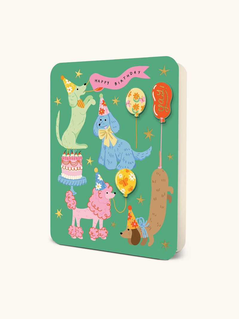 Paw-ty Time Deluxe Greeting Card