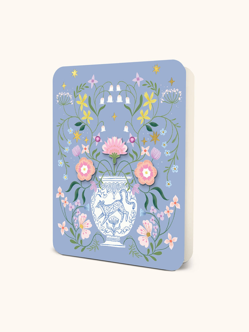 Vase of Blooms Deluxe Greeting Card
