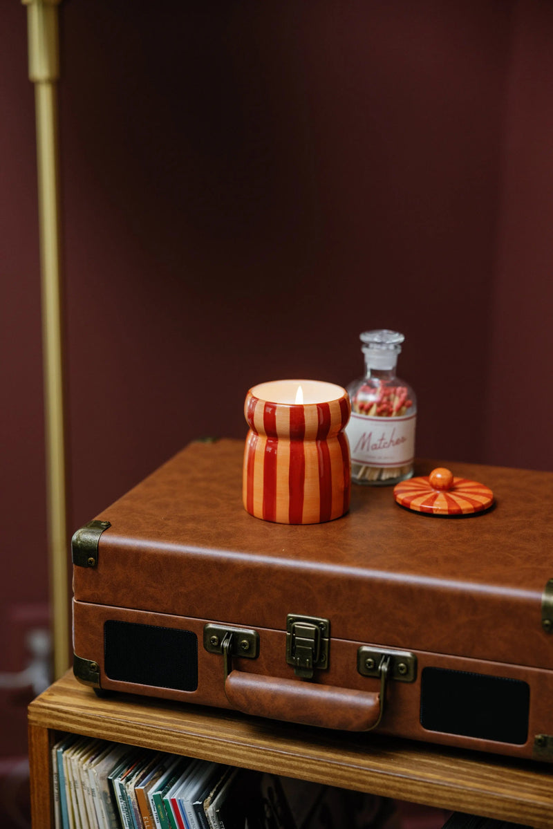 Spiced Apple Cabana candle styled