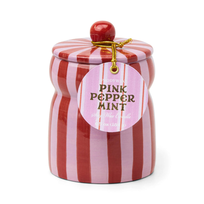 Pink Peppermint Christmas Cabana 6.5 oz Candle