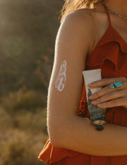 CICADA hand cream applied to hands