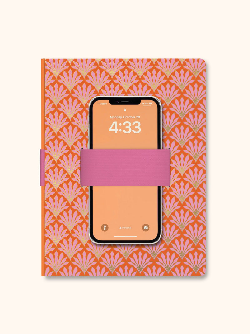 Tropical Blooms Casey Notebook with Phone Loop