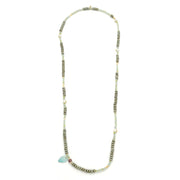 Ceramic Bead Wrap Bracelet/Necklace - Renewal/Leaf