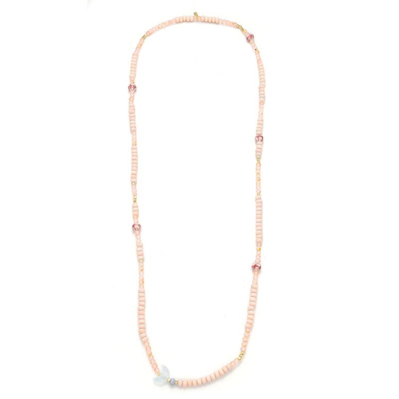 Ceramic Bead Wrap Bracelet/Necklace - Balance/Moon