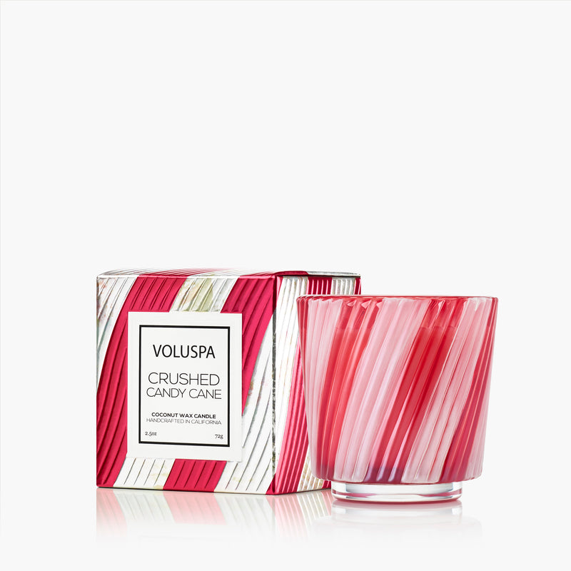 Crushed Candy Cane Pedestal Candle