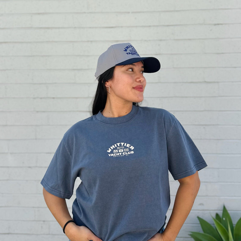 Heavy Faded Whittier Yacht Club Nautical Flag T-shirt