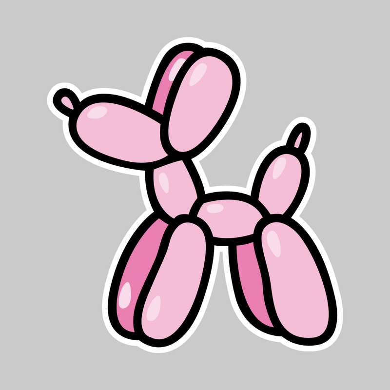 Dog Balloon Sticker