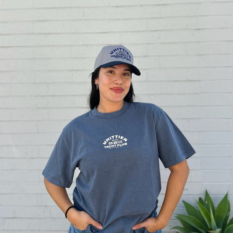 Heavy Faded Whittier Yacht Club Nautical Flag T-shirt