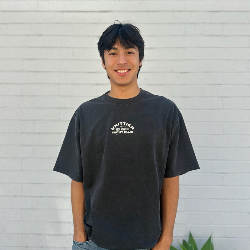 Heavy Faded Whittier Yacht Club Nautical Flag T-shirt