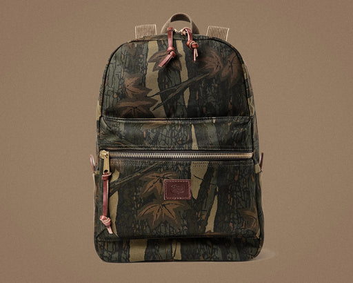 Filson Workshop Rugged Twill Backpack - Maple Bark Camo, front detail