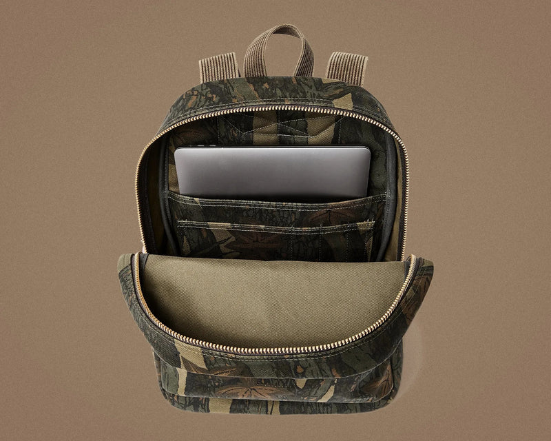 Filson Workshop Rugged Twill Backpack - Maple Bark Camo, interior laptop pocket
