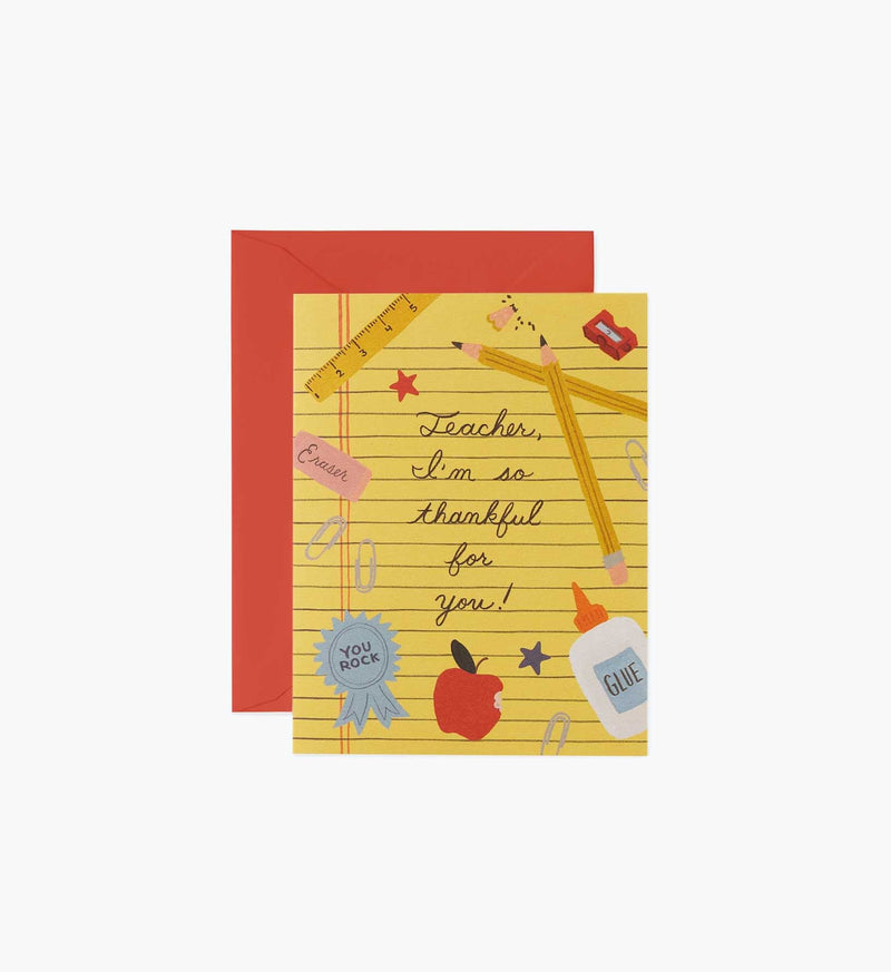 Thankful For Teacher Card