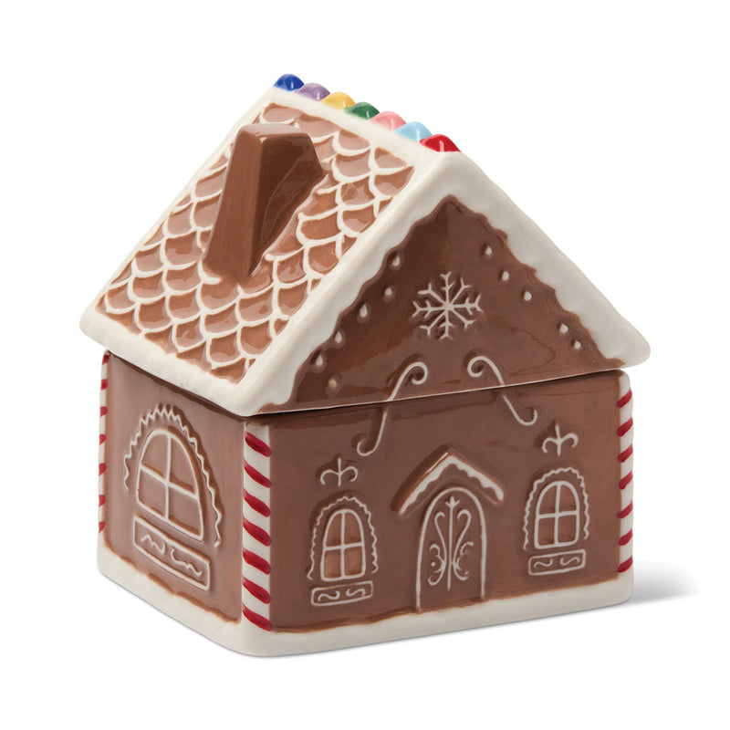Gingerbread House Ceramic Candle