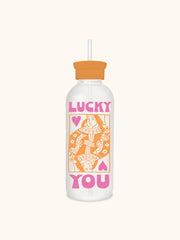 Lucky You | Glass Water Bottle With Straw - LOCAL FIXTURE